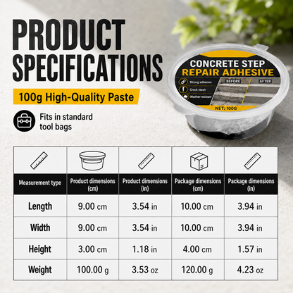 Concrete Adhesive for Step Repair – Perfect for Steps, Driveways and Terraces