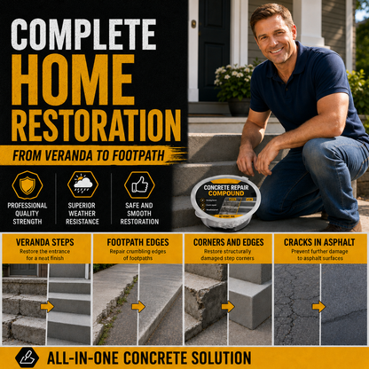 Concrete Adhesive for Step Repair – Perfect for Steps, Driveways and Terraces