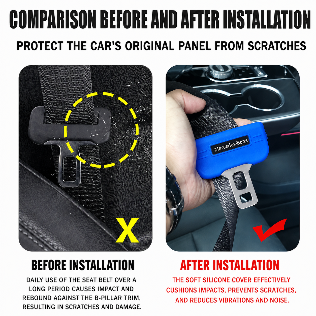 Car Seat Belt Logo Cover