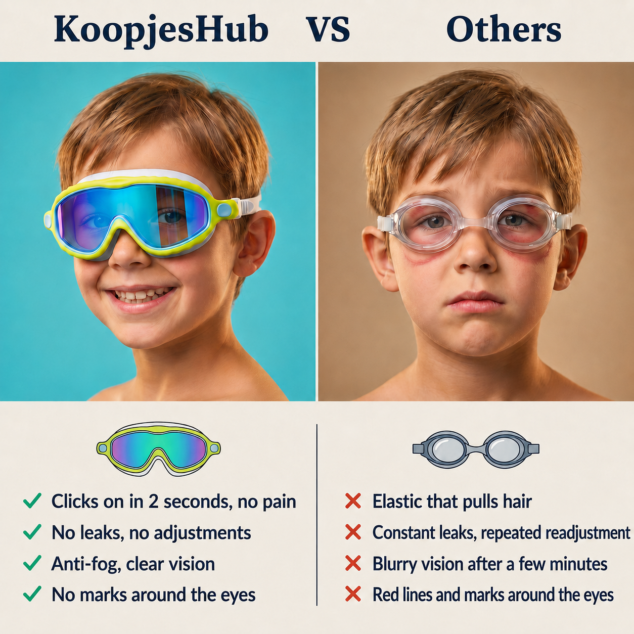 UV-Protective Swimming Goggles