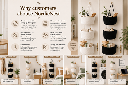 NordicNest – Hanging Storage Basket