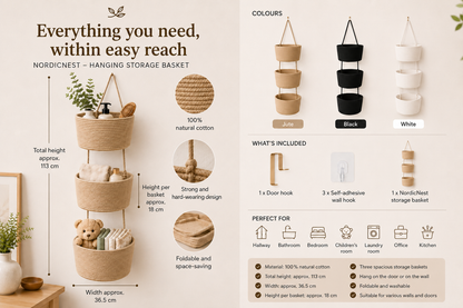 NordicNest – Hanging Storage Basket