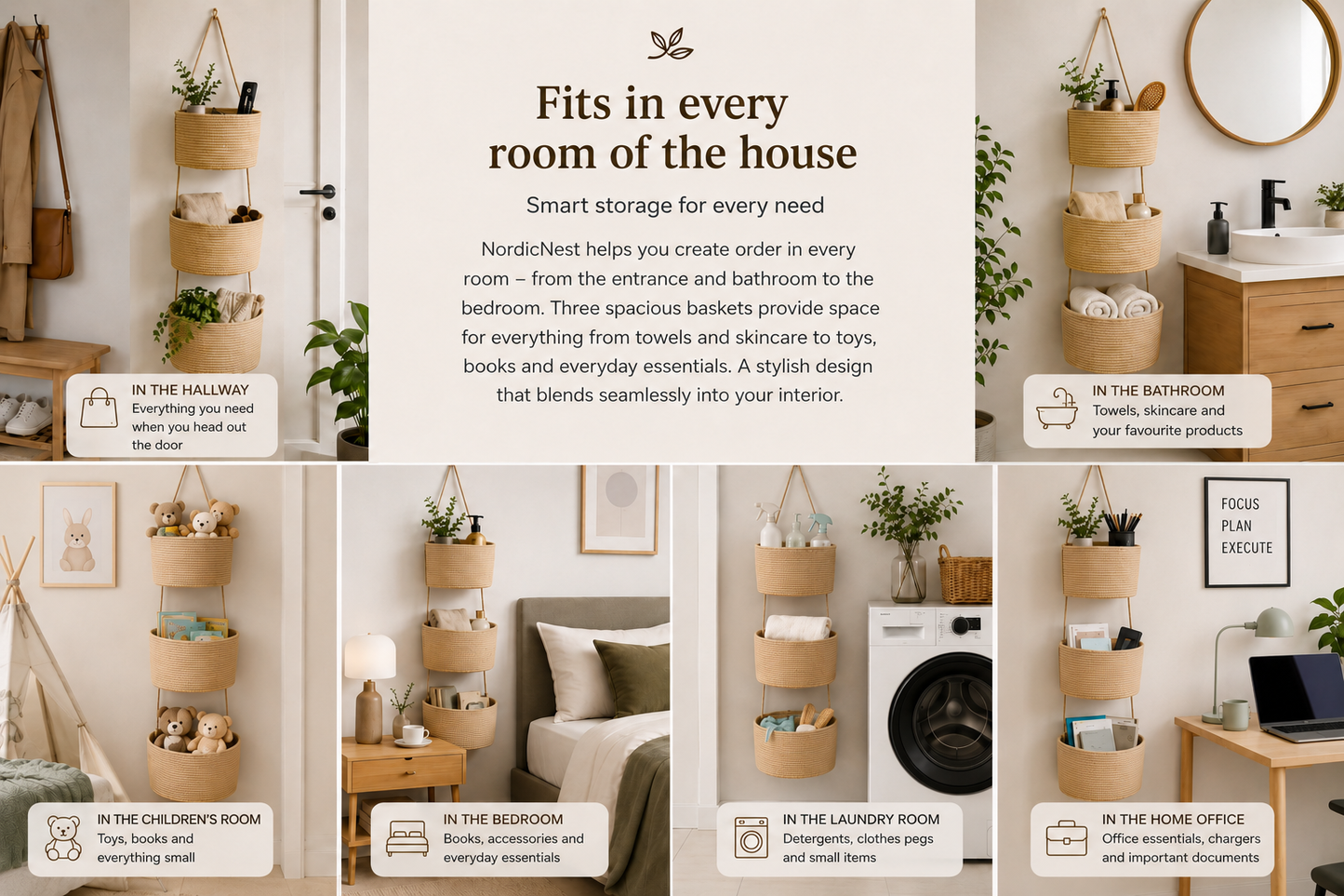 NordicNest – Hanging Storage Basket
