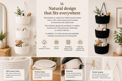 NordicNest – Hanging Storage Basket