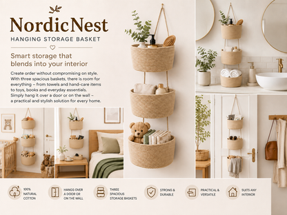 NordicNest – Hanging Storage Basket