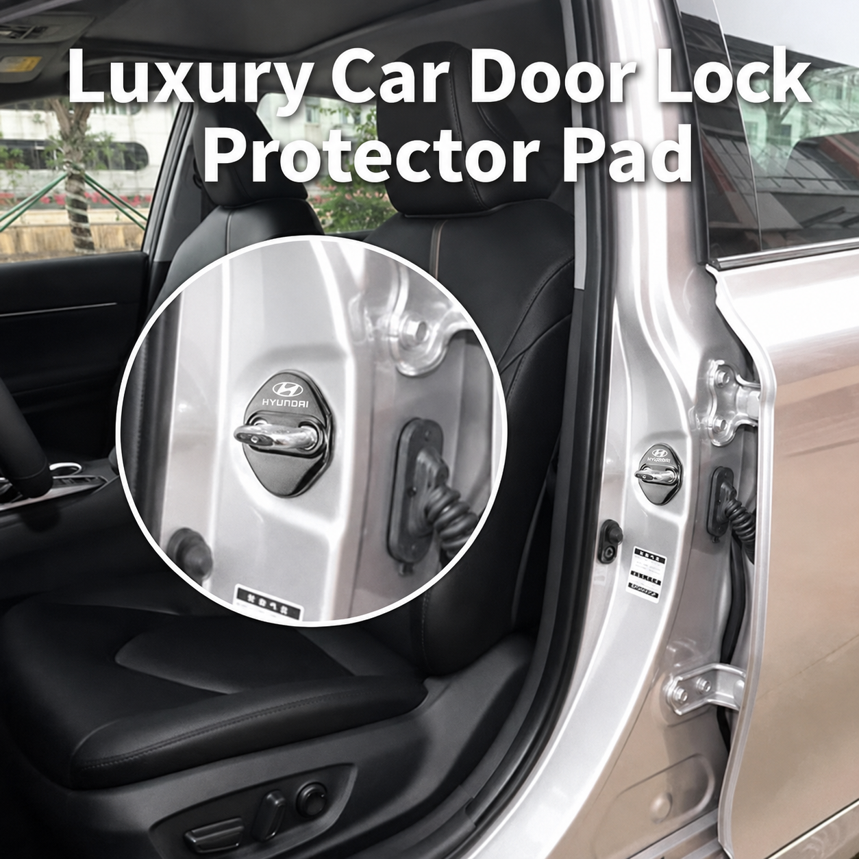 Luxury Car Door Lock Protective Pads | Set of 4