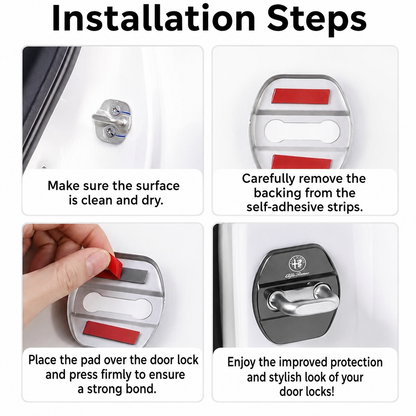 Luxury Car Door Lock Protective Pads | Set of 4