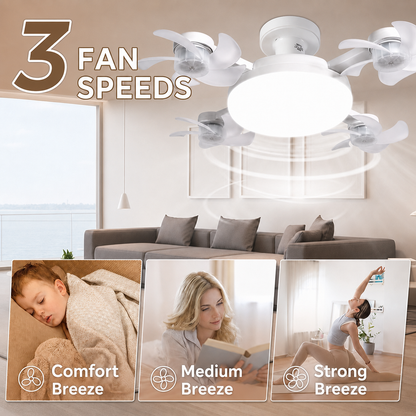 BreezeFlow – Ceiling Fan with LED Lighting and Remote Control