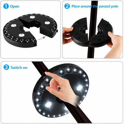 Luminus – Parasol Light with 28 LEDs