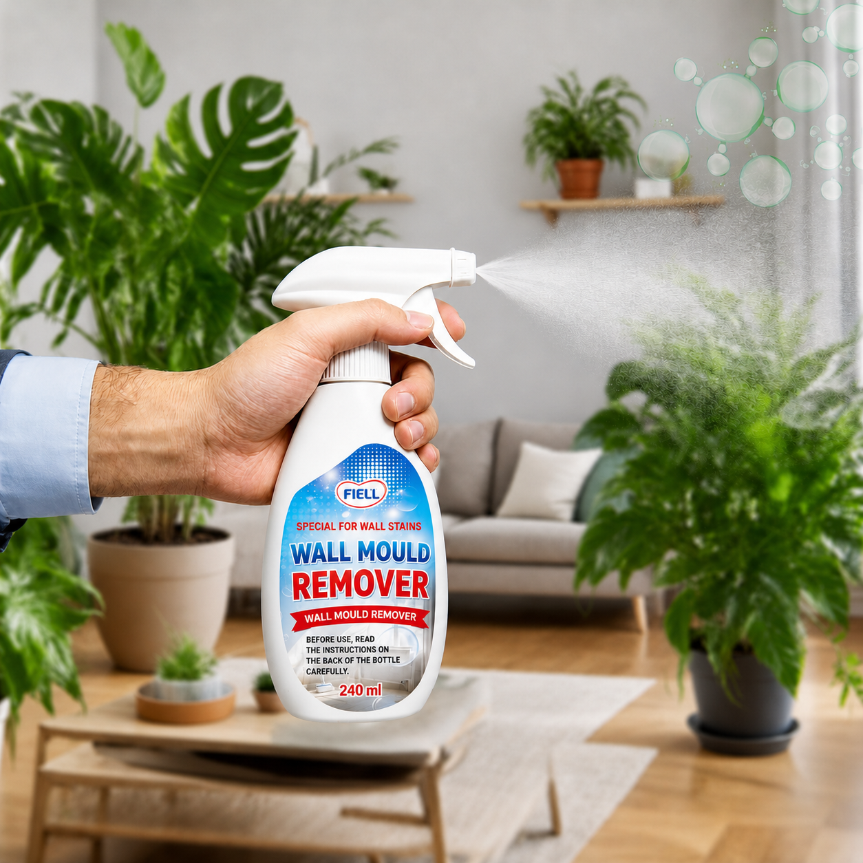 Fast-Acting Anti-Mould Cleaning Spray for Walls
