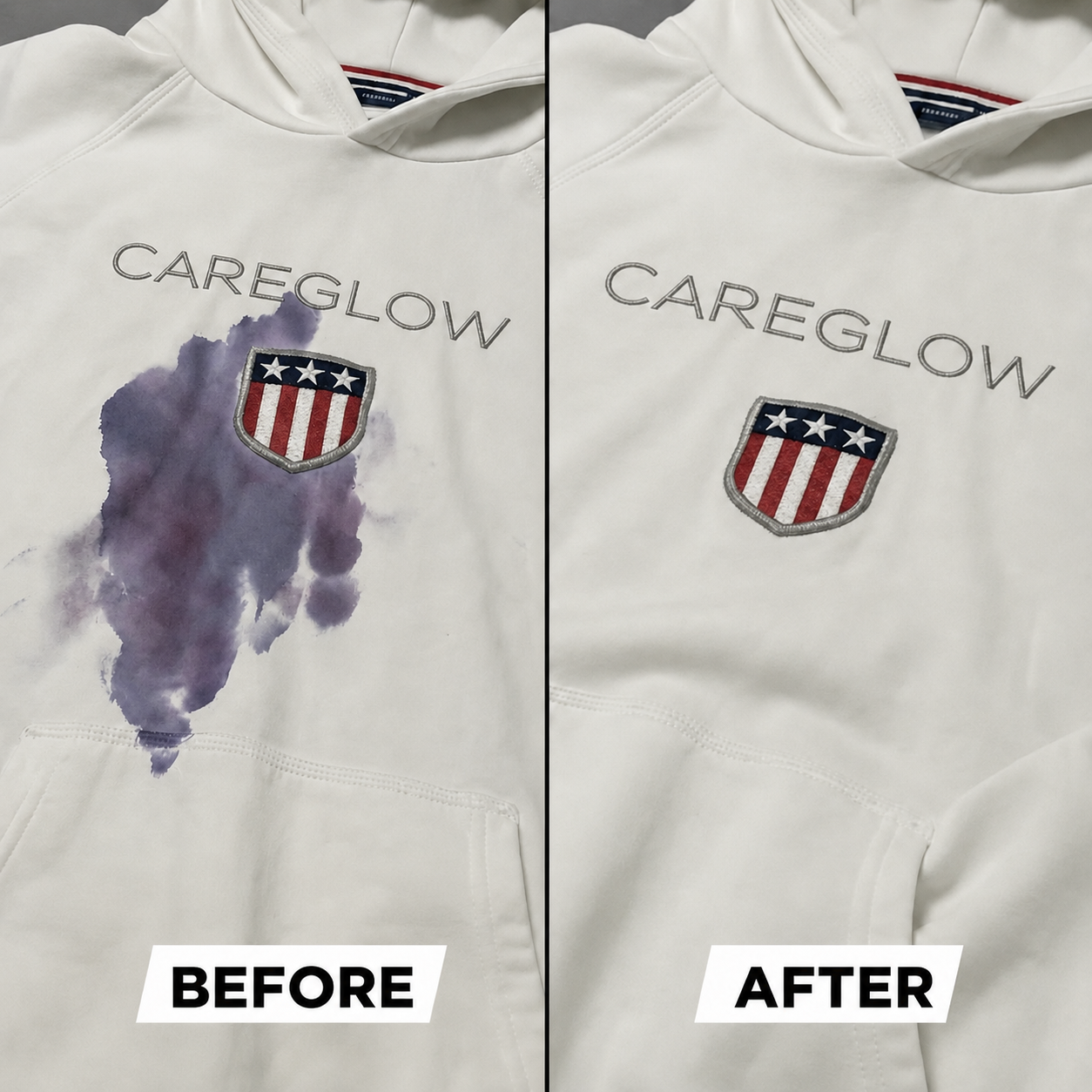 CareGlow™ Power – Removes stains that other products cannot handle