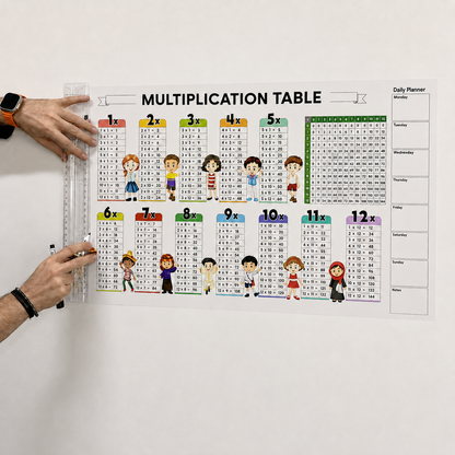 Wipe-Clean Multiplication Table