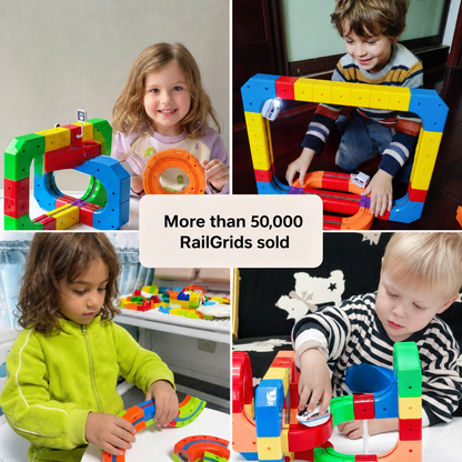 Train Track Cube Set
