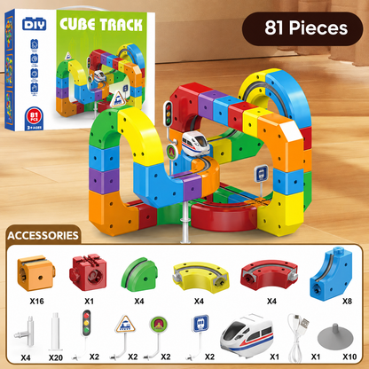 Train Track Cube Set