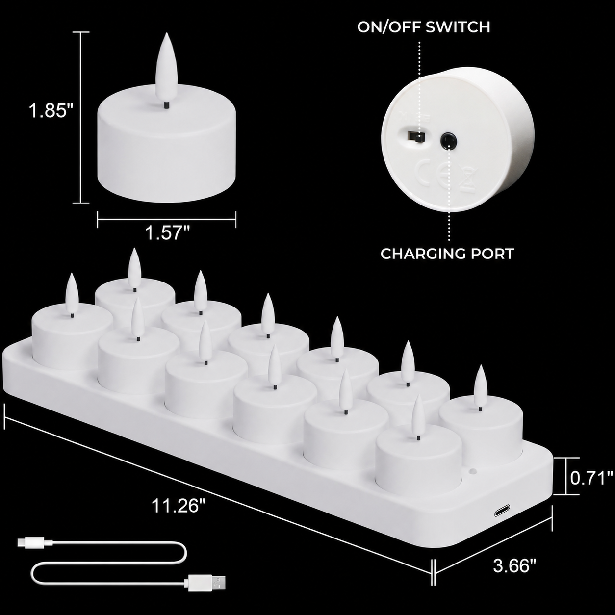 Rechargeable LED Candles