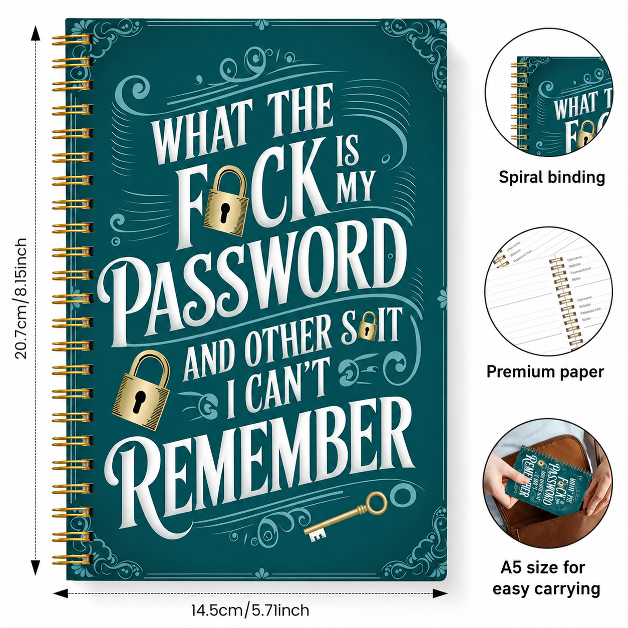 Funny Password Book / Password Organiser