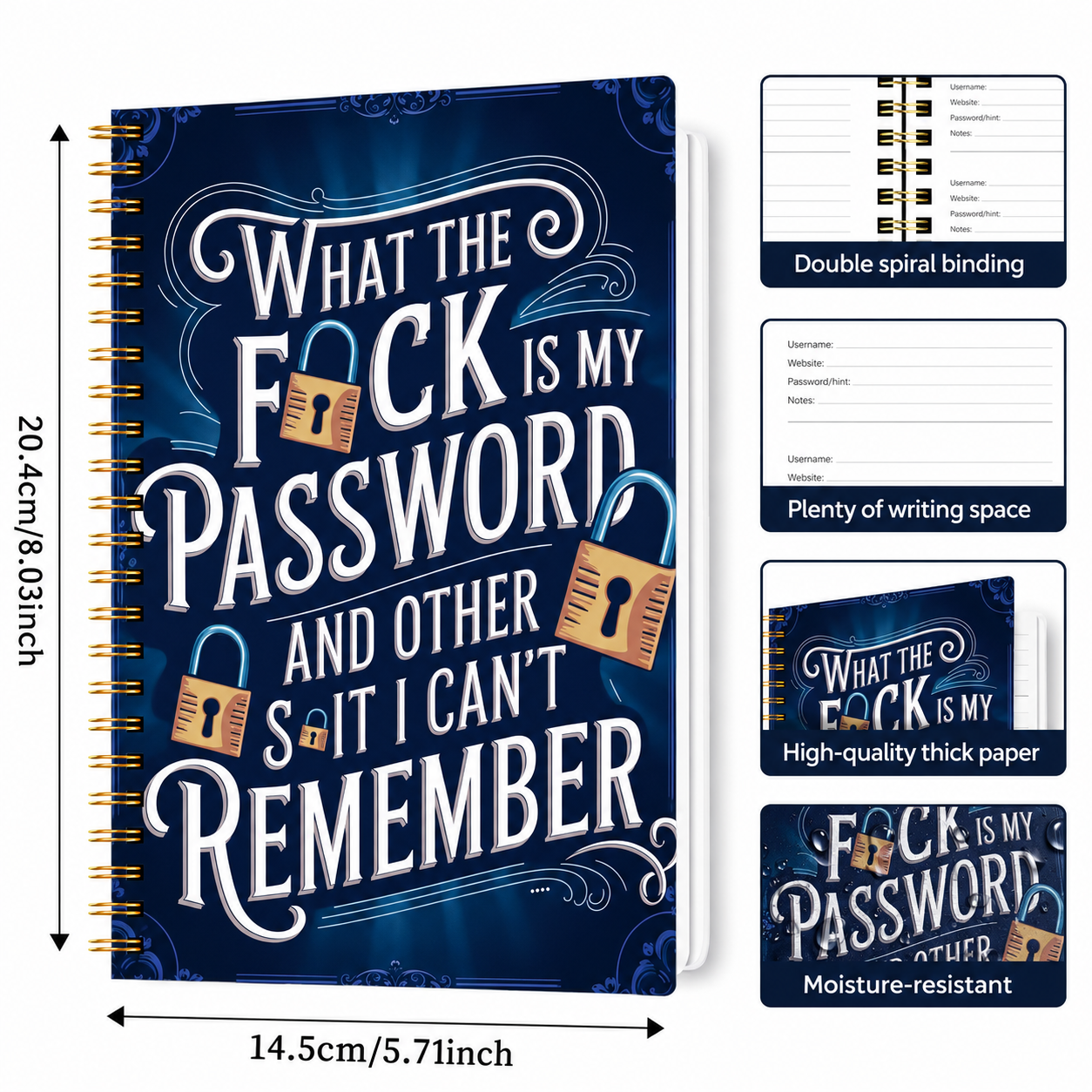 Funny Password Book / Password Organiser