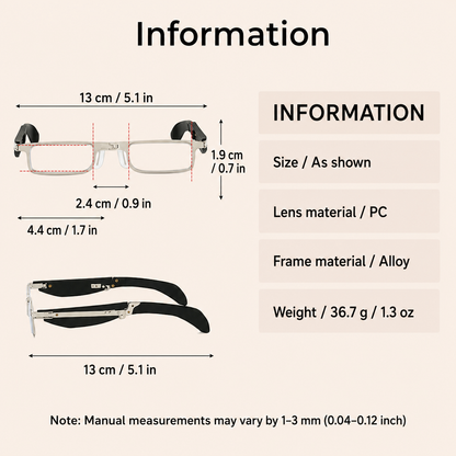 Foldable Reading Glasses with Blue Light Filter and Case