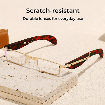 Foldable Reading Glasses with Blue Light Filter and Case