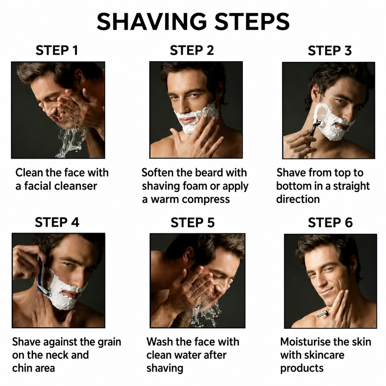 ProShave 6 – Razors with 6 Blades in a Pack of 24/48 Pieces. Classic Safe Shaving with Six Blades for Precision, Comfort and Long Life