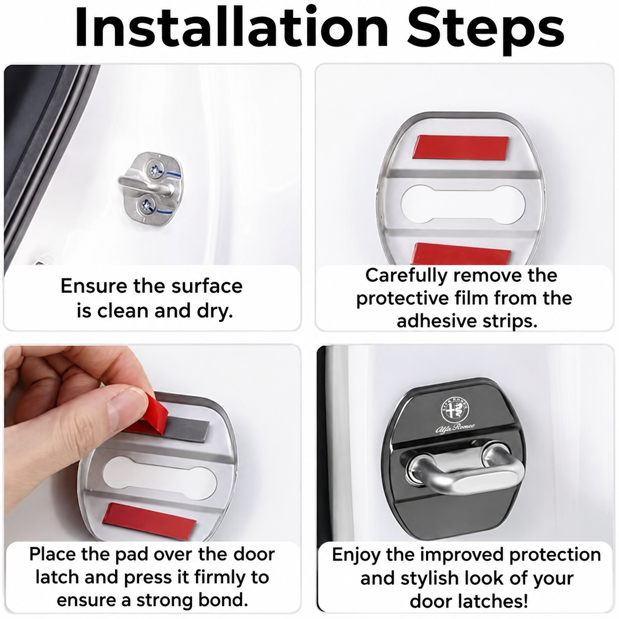 Car Door Lock Protective Pads | 4 Pieces
