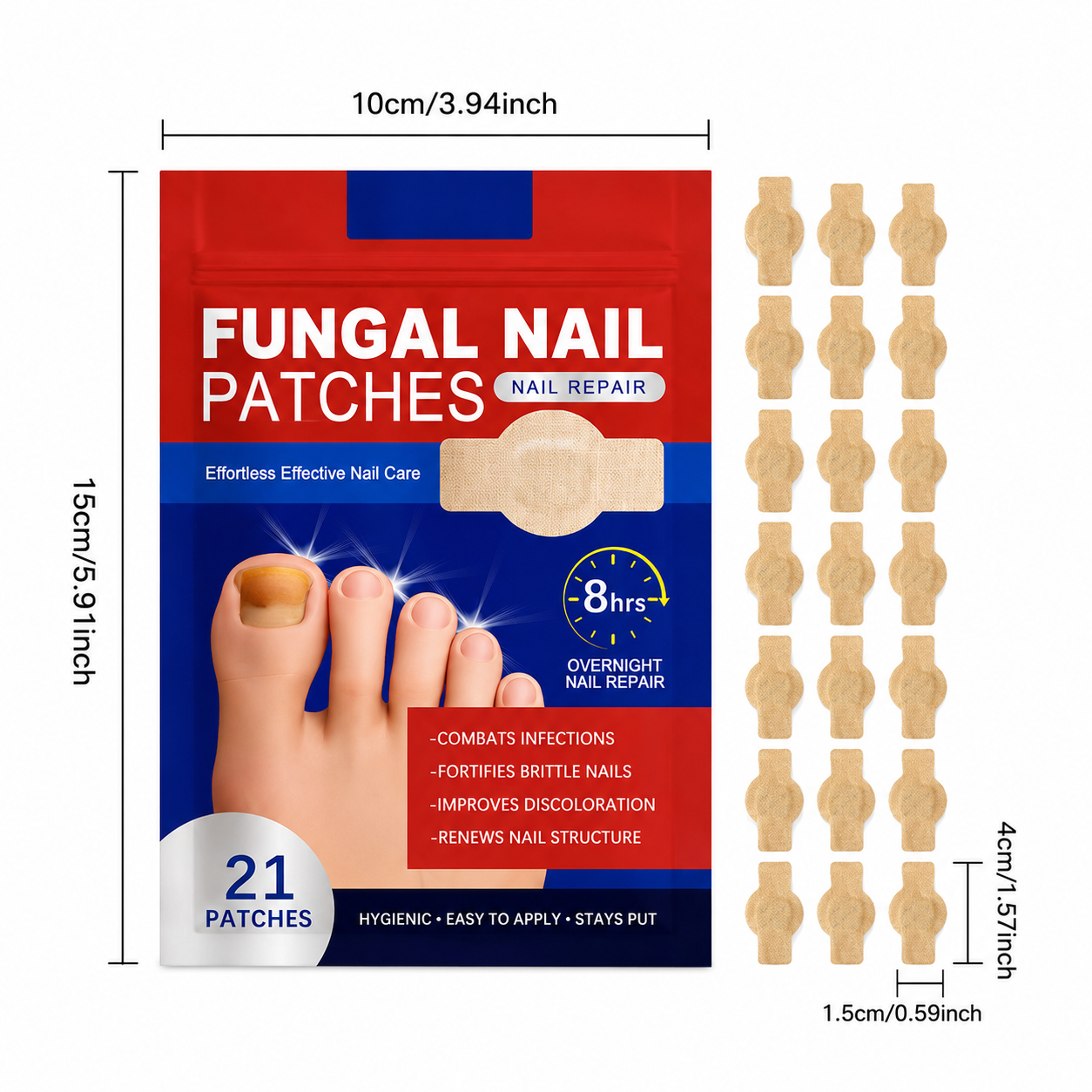FungalPatch – Antibacterial Antifungal Patch and Nail Care Pack