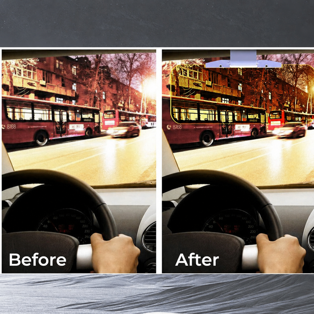 Anti-Glare Car Sun Visor for Day and Night