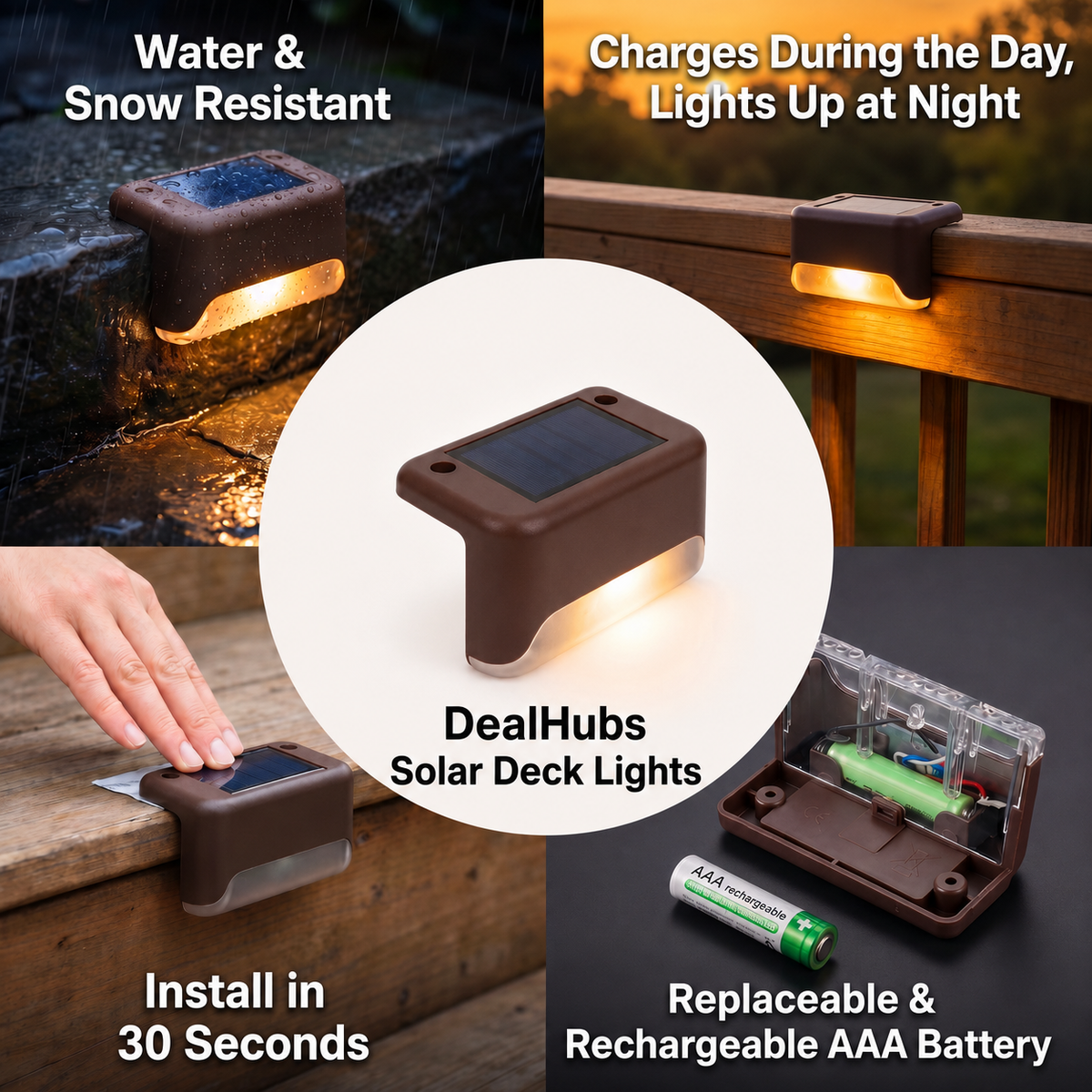 Solar-Powered Outdoor Lamp