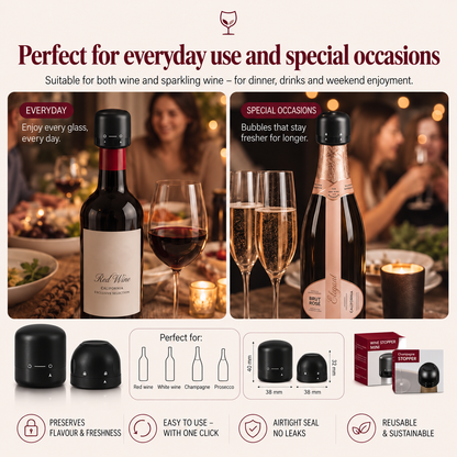 Bottle Stopper for Wine and Champagne