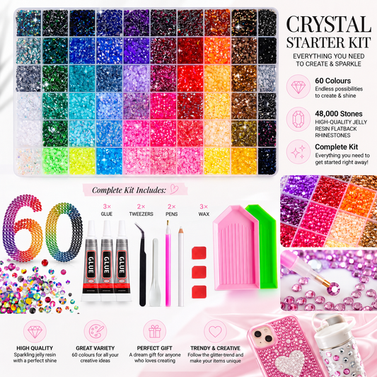 Bedazzle Kit – 48,000 rhinestones in 60 colours
