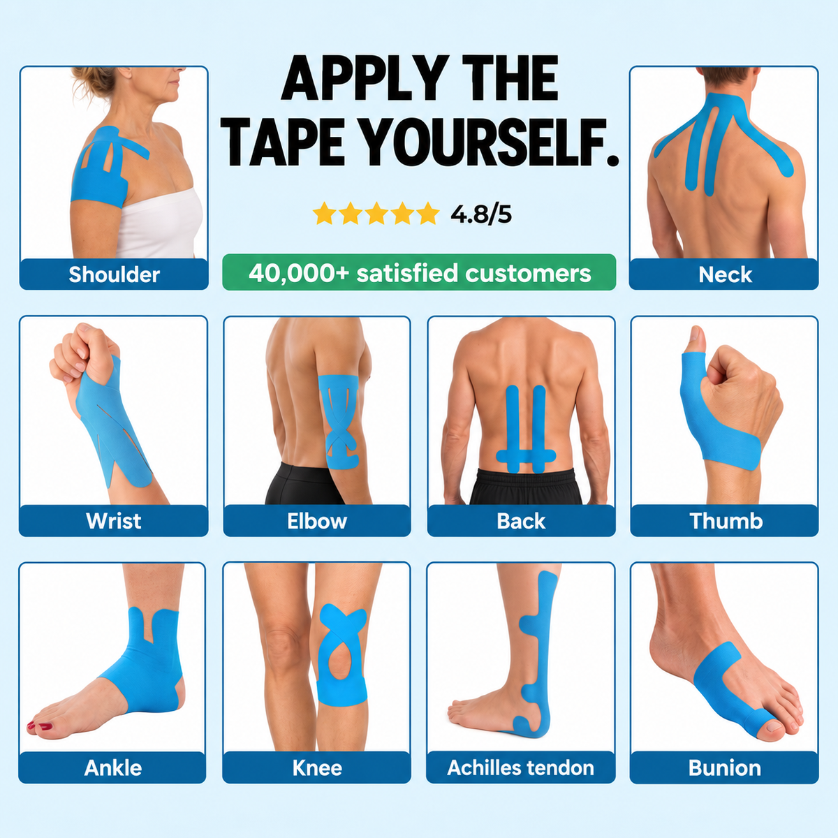 Knee Joint Correction Tape - Move with confidence again, without constantly having to think about your knee