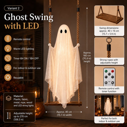 The ghost swing with LED lighting – this year’s must-have Halloween novelty!