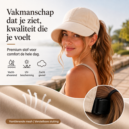 Sun Hat with Ponytail Opening