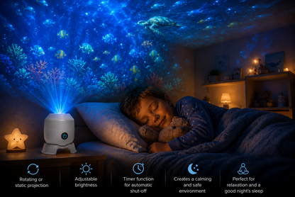 OceanWave Ocean Projector with Rotating LED Lights – Create Magical Evenings
