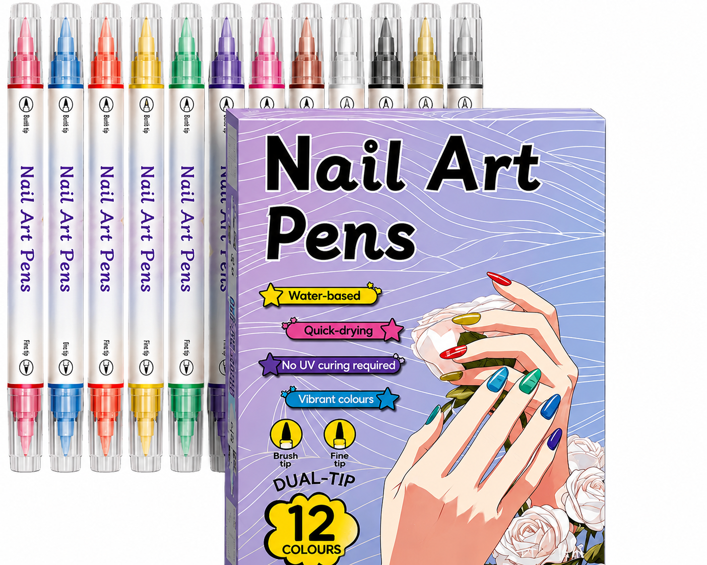 Double-Sided Nail Art Pen Set