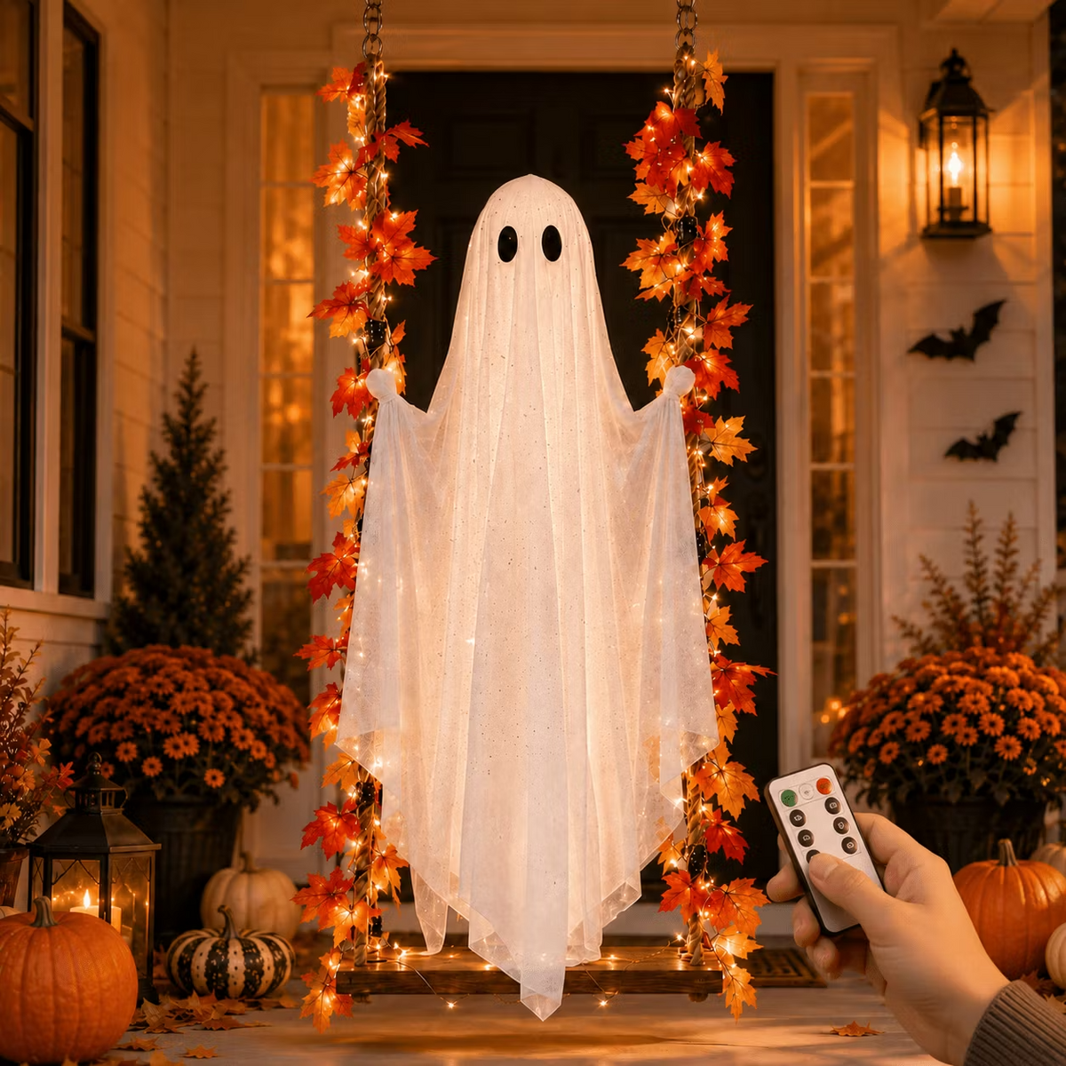 The ghost swing with LED lighting – this year’s must-have Halloween novelty!