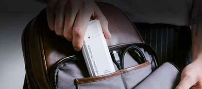 Portable Emergency Charger with AA Batteries – USB charging, compact and with LED torch – perfect for travel, commuting and power cuts