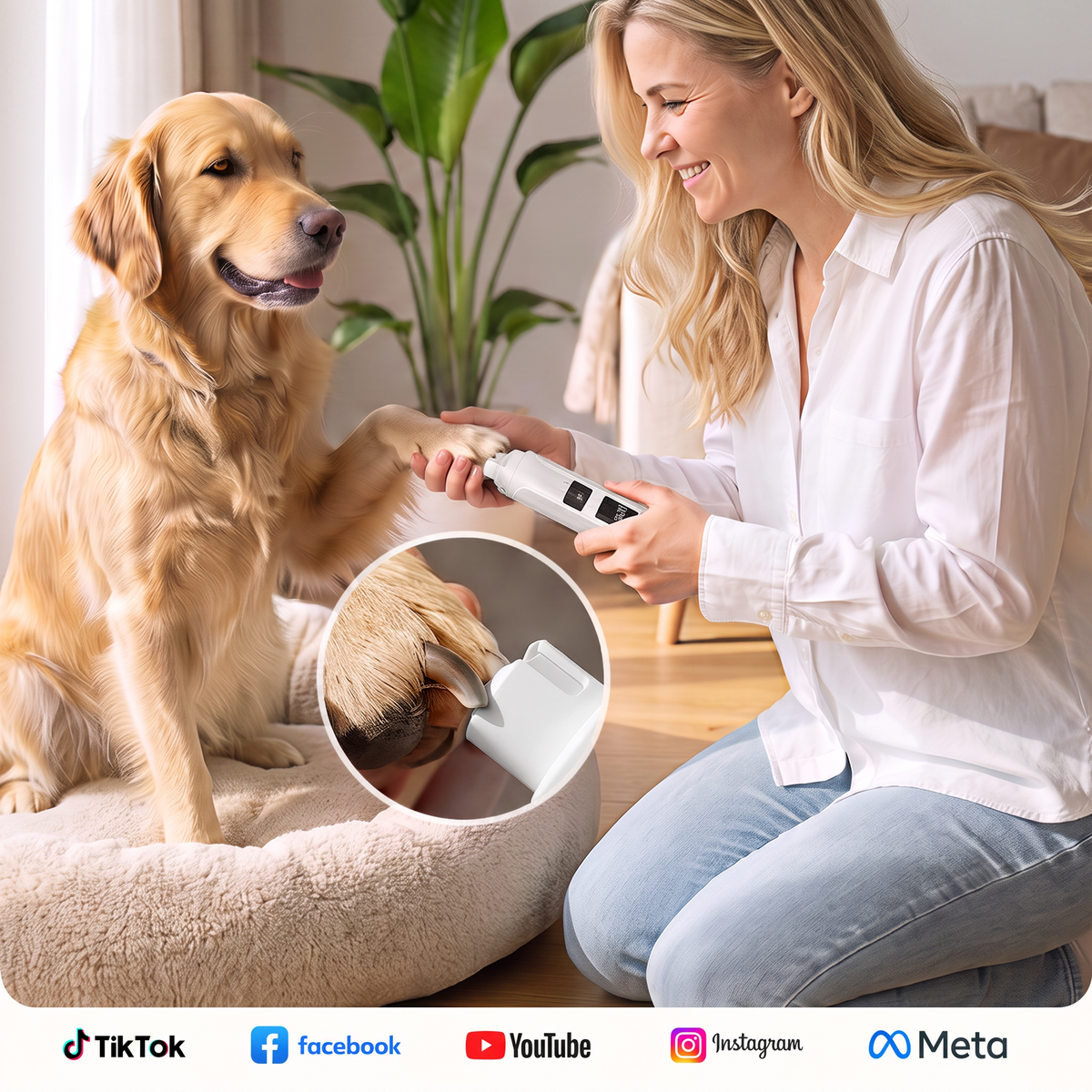 Electric Pet Nail Grinder with LED Display