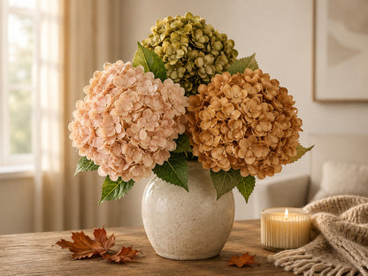 Artificial Autumn Hydrangea – Lifelike artificial hydrangeas with a realistic texture