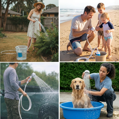 Portable Water Pump: Set with Hose and Sprayer