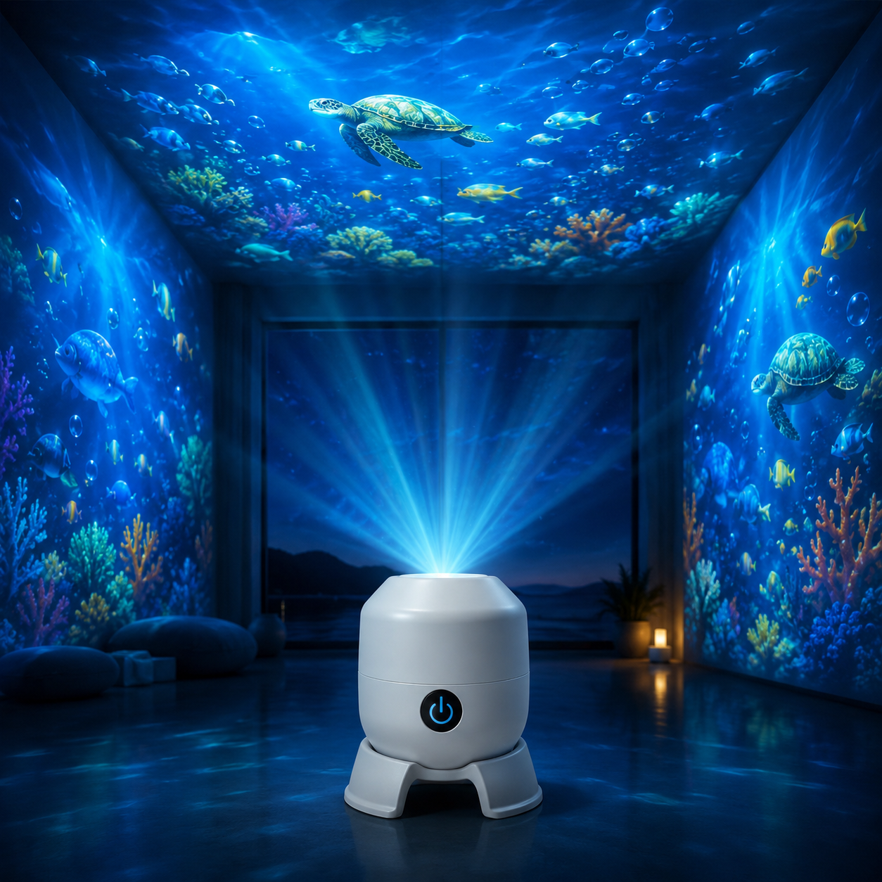 OceanWave Ocean Projector with Rotating LED Lights – Create Magical Evenings