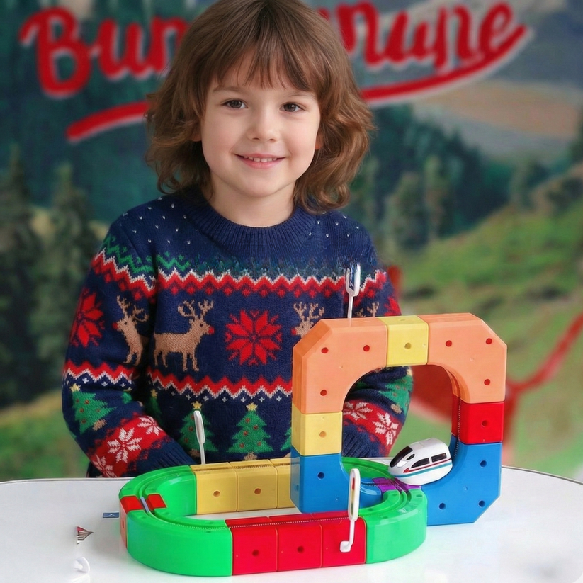 Train Track Cube Set