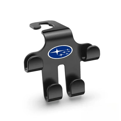 Car Logo Headrest Hook (2 Pieces) — Sturdy, Space-Saving Storage for Bags, Shopping and Accessories