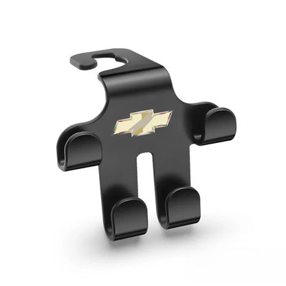 Car Logo Headrest Hook (2 Pieces) — Sturdy, Space-Saving Storage for Bags, Shopping and Accessories