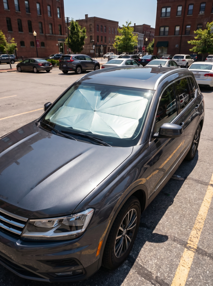 Foldable Sunshade for the Windscreen