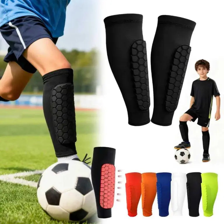 ProShield – Football Shin Guards with Compression Sleeves and Honeycomb Protection for Safer, Smoother Play