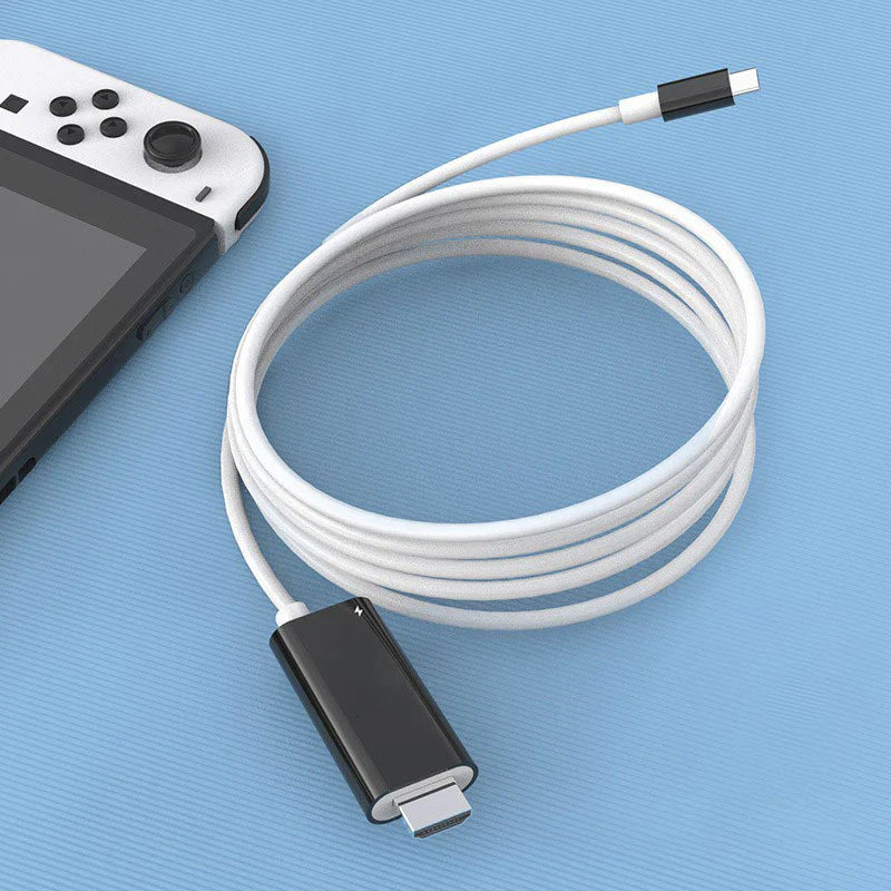 USB-C to HDMI Adapter Cable – Stream, Play, and Charge at the Same Time – For Switch, Mobile, and Tablet