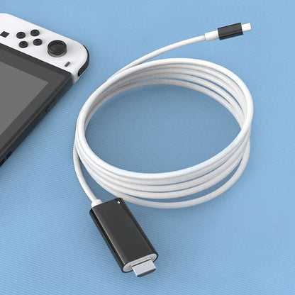 USB-C to HDMI Adapter Cable – Stream, Play, and Charge at the Same Time – For Switch, Mobile, and Tablet