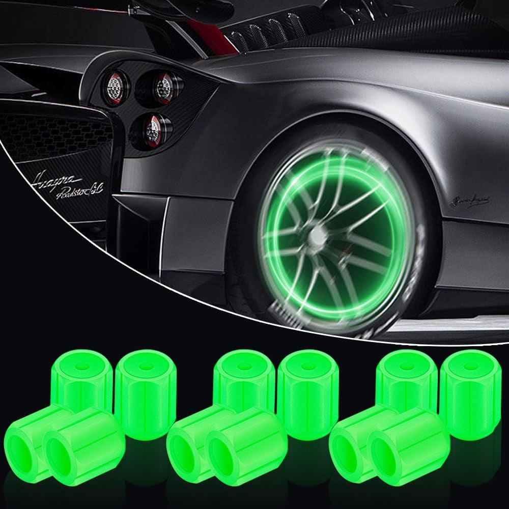 Illuminated Valve Caps for Night-Time Drivers