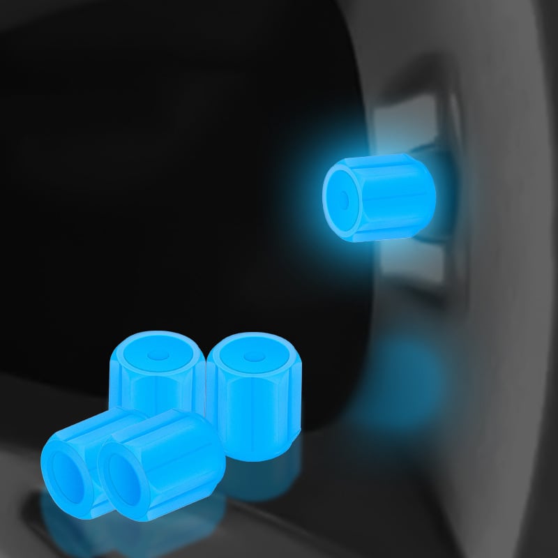Illuminated Valve Caps for Night-Time Drivers